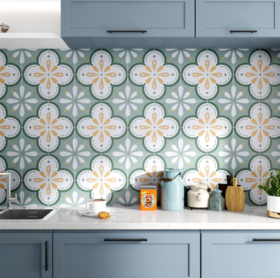 Waterproof Indoor Floor Tile untuk ruang tamu dan Hijau 200x200mm Wall Keramik Tile untuk kamar mandi