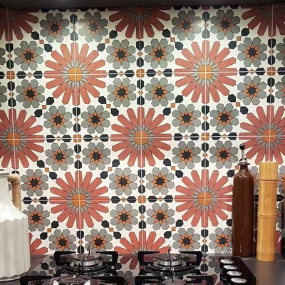 Brown Gray 20x20cm Non-Slip Keramik Rustik Tile untuk lantai dinding