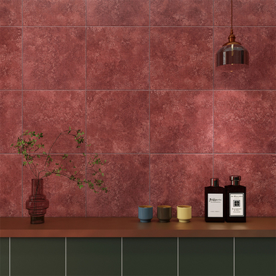 Merah tahan asam 200x200mm lantai interior Keramik genteng untuk kamar tidur dan kamar mandi