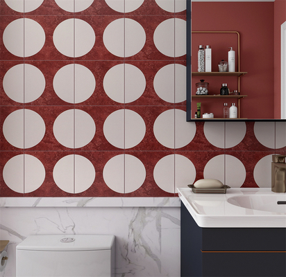Merah Dan Beige 20x20cm Di Dalam Dinding Keramik Genteng Rustik Dan Genteng Firebrick Untuk Kamar Mandi Dan Ruang Tamu