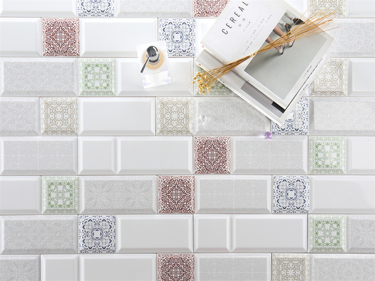 10×30cm Vintage Pattern, Porselen Interior Bergaya Dan Genteng Keramik Untuk Backsplash Dan Canteen