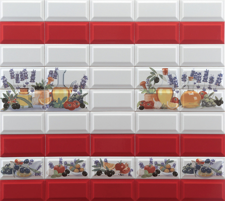 A Scene Of Harvest, SGS Body Putih Glossy 7.5x15.2cm Subway Porselen Wall Tiles Untuk Dekorasi Rumah Dan Ruang Makan