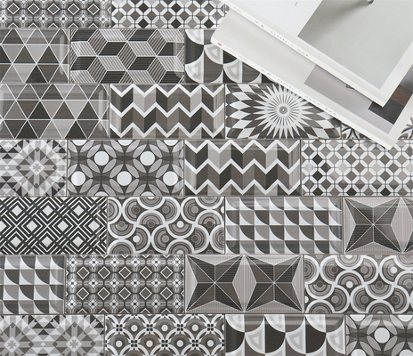 Grey 75x152mm Clay Indoor Wall Tile untuk dapur kamar mandi