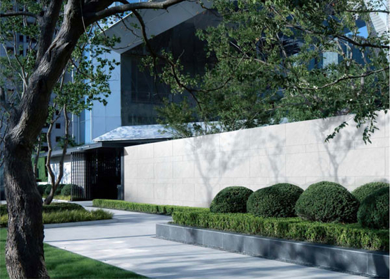 Cement White Elegant Matte Curtain Wall Tiles 600x1200mm Untuk Mal Belanja