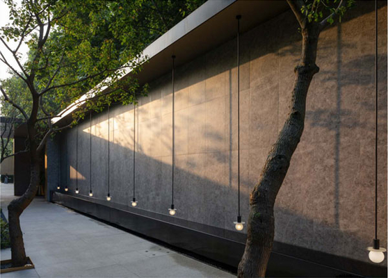 tahan aus abu-abu Mat Antique Outdoor Curtain Wall Background Tile 60x120cm Untuk Taman Dan Teras