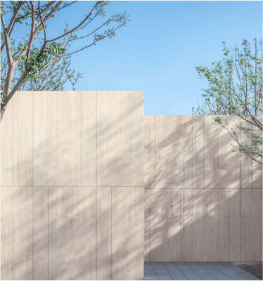 Matte Finish 60x120cm Travertine Stone Beige Resistant Scratch Exterior Curtain Wall Porcelain Tile Untuk Square