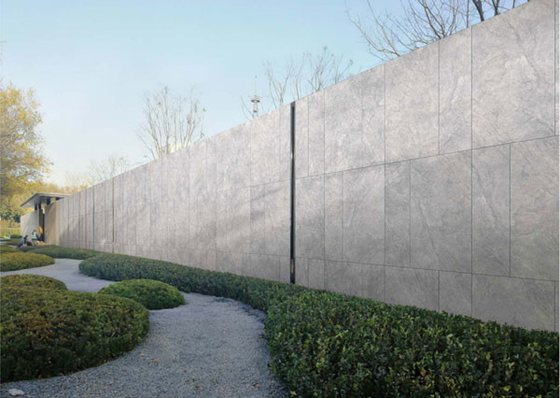 Non-Slip Mural Light Gray Surface 120x60cm Matt Outdoor Curtain Wall Tile Untuk Taman