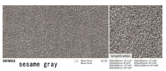 Ubin Paving Tanah Liat Luar Ruangan Permukaan Berapi 600x1200mm 15mm