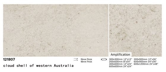 Warna Kuning dan Abu-abu Yang awet dan tahan lama 1200x600x18mm Porcelain Floor Paving Tile Untuk Taman Dan Lapangan
