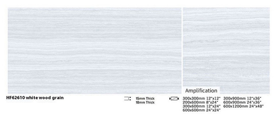 Gray 600x1200x18mm tahan asam lantai paving tile untuk taman
