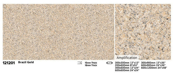 tahan aus 600x600x15mm FireBrick kuning lantai eksternal paving tile untuk halaman