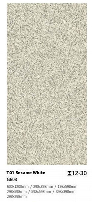 White Gray Non-slip Floor Paving Tile untuk halaman luar dan balkon 600x900x30mm