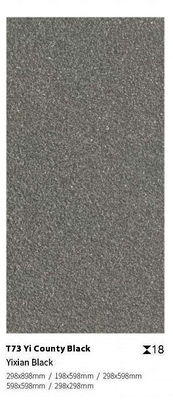 Hitam 300x600x18mm Lantai luar Paving Porselen Tile Untuk halaman