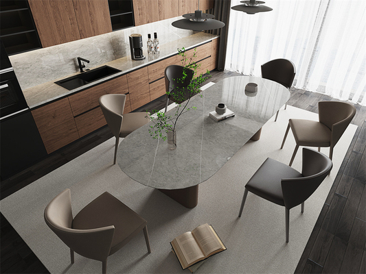 Gray 1420x2700mm Sintered Stone Slabs Untuk Apartemen Dan Kamar Tidur