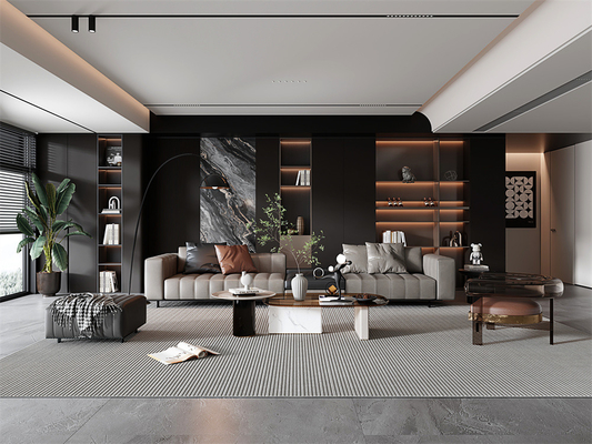 Matt tahan lama lantai hitam batu sinter untuk restoran dan dapur 1420x2700mm