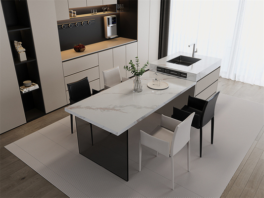 Matt Modern Indoor Floor Carrara Slab Batu Sinter Untuk Rumah 1420x2700mm