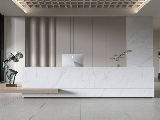 Modern Putih 1420x2700mm Lantai Dalam Peti Batu Sinter Untuk Bangunan dan Kamar Tidur