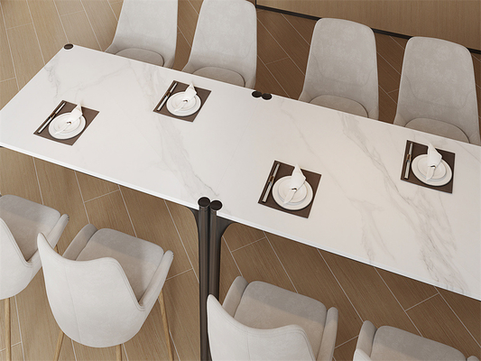 Matt White Sintered Stone Slab Untuk Desain 1420x2700mm