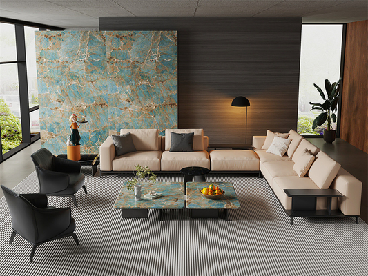 Slab Batu Sintered yang dipoles 1600x3200mm untuk dinding interior