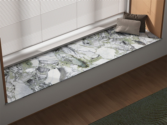 Di dalam dinding tahan pemakaian 1600x3200mm dipoles Sintered Stone Slabs untuk ruang tamu