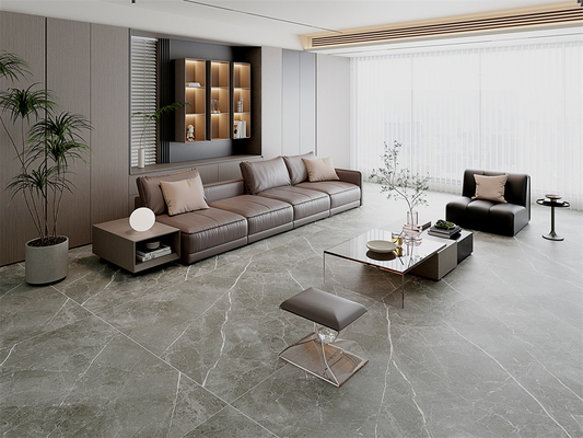 1600x3200mm Gray Matt Karpet awet Lantai Indoor Sinter Stone Slab Untuk Restoran