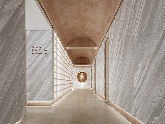 Lantai eksterior tahan asam 1600x3200mm Matt Porselen Sintered Stone Slab Slab Besar Untuk Apartemen Dan Balkon