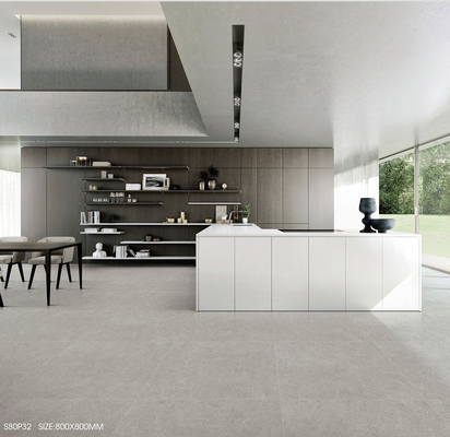 Grey Tengah Dan 750x1500mm Interior Lantai Lembut Kaca Porselen Tile Untuk Kantor Dan Ruang Tamu