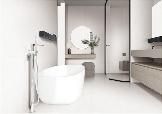 600x1200mm White Soft Glass Porcelain Tile Dan Antibakteri Indoor Floor Tile Untuk Bangunan