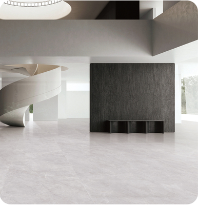 60x120cm Interior Lantai Backgroud Tile dan SGS abu-abu Baby Face Kaca Porselen Tile Untuk Renovasi