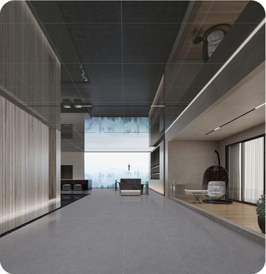 Deep Gray 600x1200mm Antibakteri Tile Dan Lantai Luar Antique Soft Glassed Porcelain Tile Untuk Kantor Dan Proyek