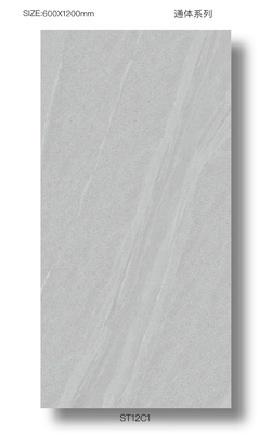 Lantai luar tahan lama 60x120cm Full Body Porselen Dekorasi Peti Untuk Teras Gray Eco-Friendly Tile