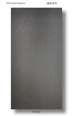 Dark Gray 1200x600mm Full Body Exterior Floor Retro Porcelain Tiles Untuk Taman Kelembaban-Bukti