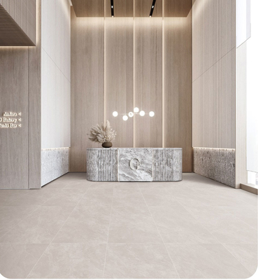Waterproof Beige 600x1200mm Soft Glazed Interior Porcelain Floor Tile Dan Eco-Friendly Tile Untuk Rekonstruksi