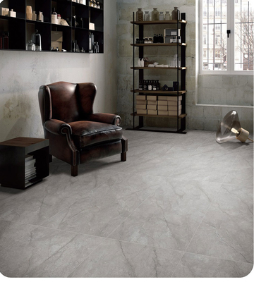 Baby Face Light Gray Tiles Dan 60x120cm Recut Glazed Porcelain Antibacterial Tile Untuk Restoran