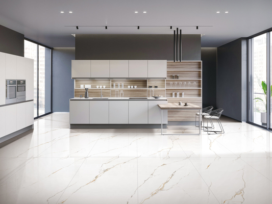 Carrara Soft Glazed 600x1200mm Dekorasi Porselen Peti Untuk Dinding Indoor