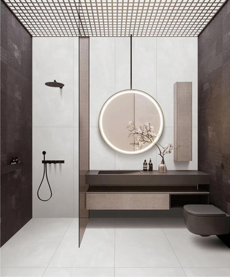 Lantai Retro tahan lama 600x1200mm Genteng Porselen Kaca Lembut Untuk Hotel Dan Kamar Mandi