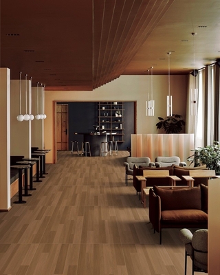 Waterproof 600x1200mm Kayu Melihat Porselen Tile Dan Lantai Outdoor Tekstured Tile Untuk Hotel