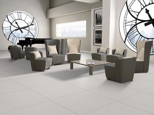 Karpet dinding interior tahan lama tahan lama 60x60cm Lantai porselen abu-abu muda Karpet seluruh tubuh untuk ruang tamu