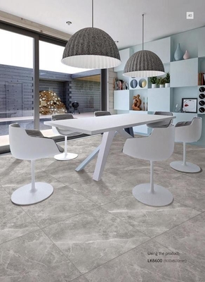Marble Look Exterior Wall 600x600mm Full Body Porcelain Tiles Dan Dark Gray Decorative Tiles Untuk Ruang Makan Dan Hotel