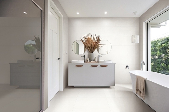 Ubin Dinding Keramik Putih Mengkilap 400x800mm Grade AAA Clay