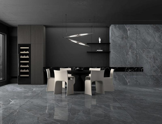 Lantai eksterior tahan kelembaban modern 1200x1200mm Porselen Kaca Polished Tile untuk ruang makan dan pembangunan kembali