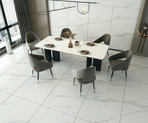 Carrara W.A 0,5% Antique Exterior Floor Tile Untuk Renovasi 900x1800x9mm ISO9001 Polished Glassed Porcelain Tile Untuk Balkon Mall