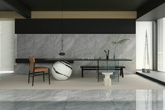 Karpet tahan lama 900x1800x9mm dan Firebrick W.A 0.5% Lantai Luar Porselen Kaca Polished Tile Untuk Rumah