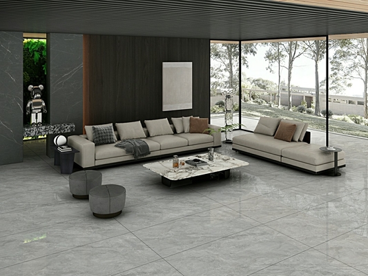Gray Stunning Retro Dinding Luar 900x1800x9mm Glassed Polished Porcelain Tile ISO9001 Untuk Dekorasi Dan Desain