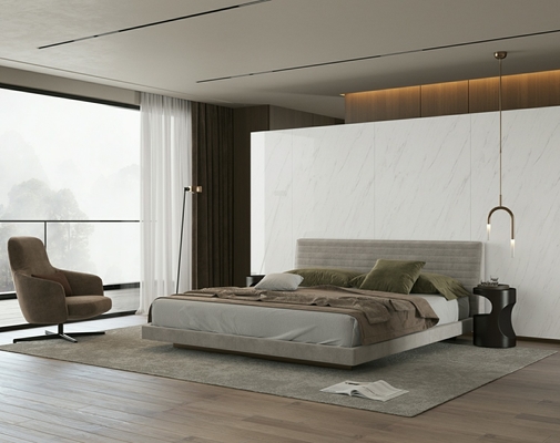Putih 900x1800x9mm Antibakteri tahan goresan Lantai dinding luar Kaca porselen berlapis untuk kamar mandi dan kamar tidur