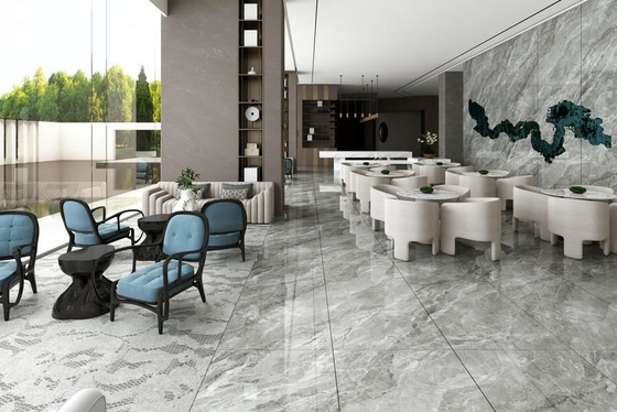 Gray Marble Look Polished Glassed Porcelain Tile Dan 900x1800x9mm Interior Floor Tile Untuk Dapur Dan Ruang Tamu