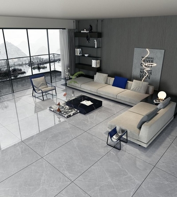 Lantai dan dinding luar berwarna marmer abu-abu Porselen Kaca-kaca Polished Tile Untuk pusat perbelanjaan