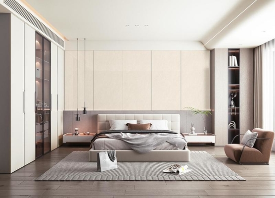 Beige Anti-Slip Luar Biasa Di Dalam Dinding Dan Lantai Kaca Polished Porcelain Tile Untuk Kamar Mandi