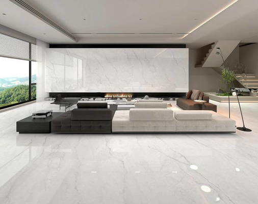 Acid-Resistant Indoor Floor Glassed Polished Porcelain Tile 1200x1800x9mm Untuk Membangun Ruang Tidur Kelembaban-Resistant