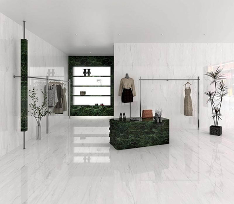 Porselen tahan lama Kaca Polished Tile Untuk Mandi 1200x1800x9mm Antibakteri Interior Lantai Genteng Balkon